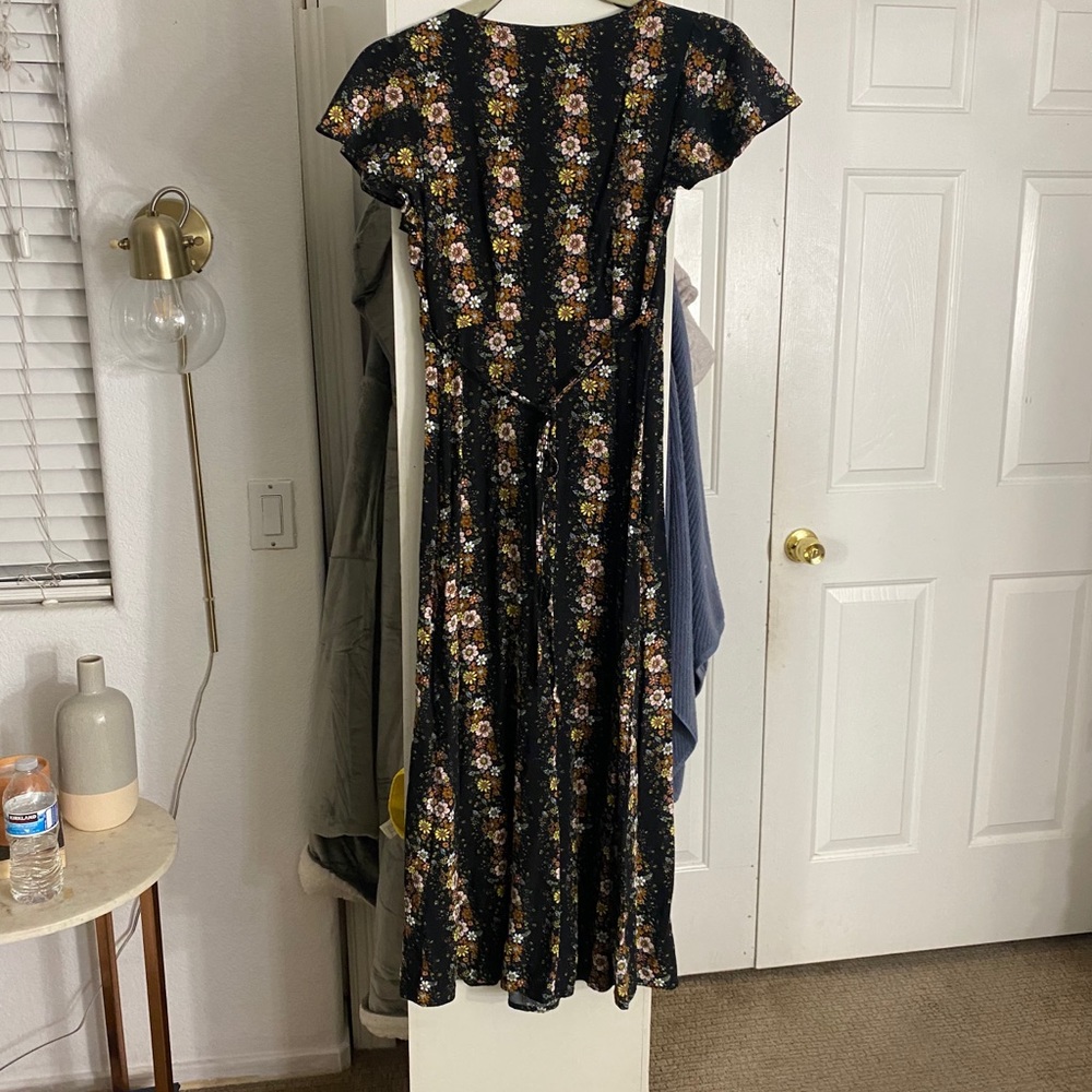 Black floral dress